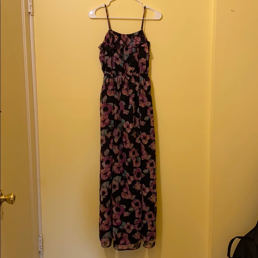 Black floral dress